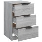 vidaXL Nachttisch Grau Sonoma 40x36x65 cm vidaXL Nachttisch Grau Sonoma 40x36x65 cm
