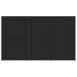 vidaXL Sideboard Schwarz 100x33x59,5 cm Holzwerkstoff vidaXL Sideboard Schwarz 100x33x59,5 cm Holzwerkstoff