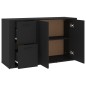 vidaXL Sideboard Schwarz 100x33x59,5 cm Holzwerkstoff vidaXL Sideboard Schwarz 100x33x59,5 cm Holzwerkstoff