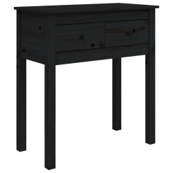 vidaXL Konsolentisch Schwarz 70x35x75 cm Massivholz Kiefer