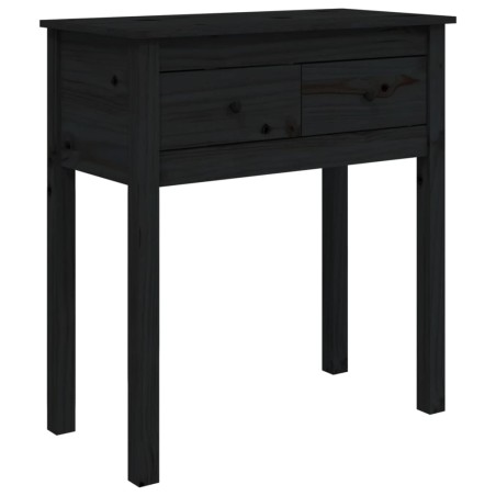 vidaXL Konsolentisch Schwarz 70x35x75 cm Massivholz Kiefer