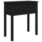 vidaXL Konsolentisch Schwarz 70x35x75 cm Massivholz Kiefer