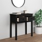vidaXL Konsolentisch Schwarz 70x35x75 cm Massivholz Kiefer