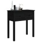 vidaXL Konsolentisch Schwarz 70x35x75 cm Massivholz Kiefer