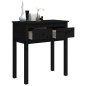 vidaXL Konsolentisch Schwarz 70x35x75 cm Massivholz Kiefer