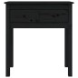 vidaXL Konsolentisch Schwarz 70x35x75 cm Massivholz Kiefer