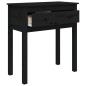 vidaXL Konsolentisch Schwarz 70x35x75 cm Massivholz Kiefer