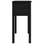 vidaXL Konsolentisch Schwarz 70x35x75 cm Massivholz Kiefer