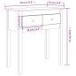 vidaXL Konsolentisch Schwarz 70x35x75 cm Massivholz Kiefer