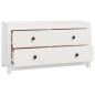 vidaXL Beistellschrank Weiß 100x40x54 cm Massivholz Kiefer vidaXL Beistellschrank Weiß 100x40x54 cm Massivholz Kiefer
