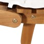 Sonnenliege mit Auflage Massivholz Akazie Creme Sonnenliege mit Auflage Massivholz Akazie Creme