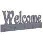 vidaXL Wandgarderobe WELCOME Grau 74 x 29,5 cm vidaXL Wandgarderobe WELCOME Grau 74 x 29,5 cm