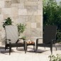 vidaXL Adirondack-Gartenstuhl Schwarz Poly Rattan vidaXL Adirondack-Gartenstuhl Schwarz Poly Rattan