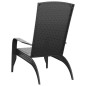 vidaXL Adirondack-Gartenstuhl Schwarz Poly Rattan vidaXL Adirondack-Gartenstuhl Schwarz Poly Rattan