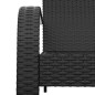 vidaXL Adirondack-Gartenstuhl Schwarz Poly Rattan vidaXL Adirondack-Gartenstuhl Schwarz Poly Rattan