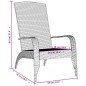 vidaXL Adirondack-Gartenstuhl Schwarz Poly Rattan vidaXL Adirondack-Gartenstuhl Schwarz Poly Rattan
