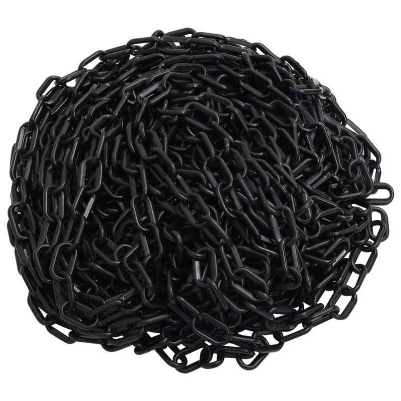vidaXL Absperrkette Schwarz 30 m Ø6 mm Kunststoff vidaXL Absperrkette Schwarz 30 m Ø6 mm Kunststoff
