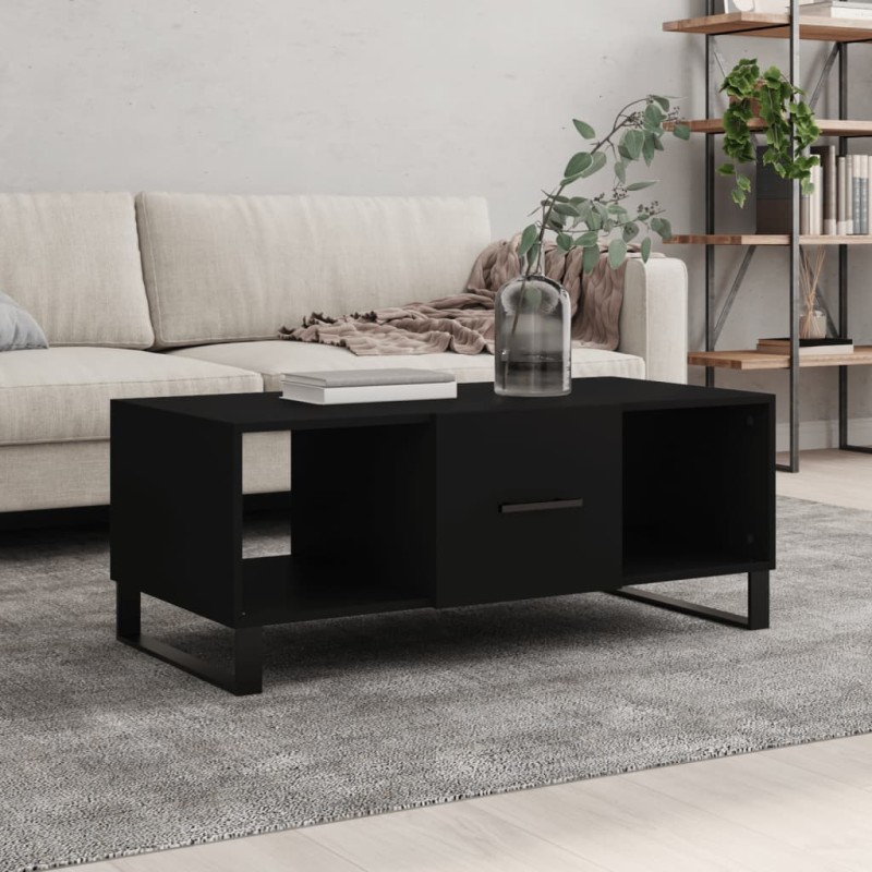 vidaXL Couchtisch Schwarz 102x50x40 cm Holzwerkstoff vidaXL Couchtisch Schwarz 102x50x40 cm Holzwerkstoff