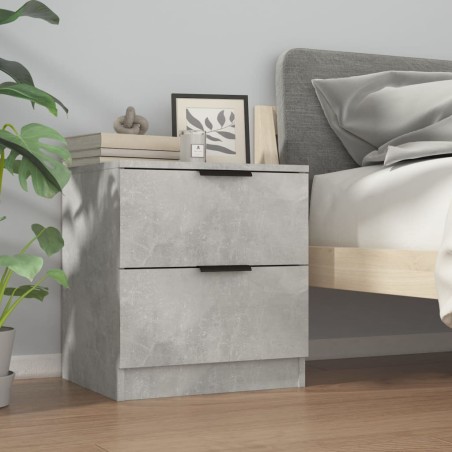 vidaXL Nachttisch Betongrau Holzwerkstoff