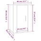 vidaXL TV-Wandschrank Grau Sonoma 40x34,5x60 cm vidaXL TV-Wandschrank Grau Sonoma 40x34,5x60 cm