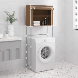 vidaXL Waschmaschinenregal 2 Ablagen Braun 71x29,5x170,5 cm Eisen