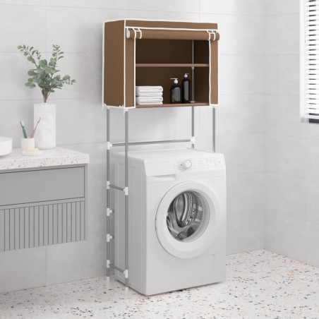 vidaXL Waschmaschinenregal 2 Ablagen Braun 71x29,5x170,5 cm Eisen