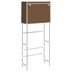vidaXL Waschmaschinenregal 2 Ablagen Braun 71x29,5x170,5 cm Eisen