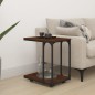vidaXL Beistelltisch mit Rollen Braun Eichen-Optik 50x35x55,5 cm vidaXL Beistelltisch mit Rollen Braun Eichen-Optik 50x35x55,5 cm