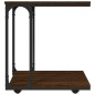 vidaXL Beistelltisch mit Rollen Braun Eichen-Optik 50x35x55,5 cm vidaXL Beistelltisch mit Rollen Braun Eichen-Optik 50x35x55,5 cm