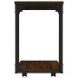 vidaXL Beistelltisch mit Rollen Braun Eichen-Optik 50x35x55,5 cm vidaXL Beistelltisch mit Rollen Braun Eichen-Optik 50x35x55,5 cm