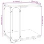 vidaXL Beistelltisch mit Rollen Braun Eichen-Optik 50x35x55,5 cm vidaXL Beistelltisch mit Rollen Braun Eichen-Optik 50x35x55,5 cm