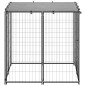vidaXL Hundezwinger 110x110x110 cm Stahl Schwarz vidaXL Hundezwinger 110x110x110 cm Stahl Schwarz