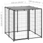 vidaXL Hundezwinger 110x110x110 cm Stahl Schwarz vidaXL Hundezwinger 110x110x110 cm Stahl Schwarz