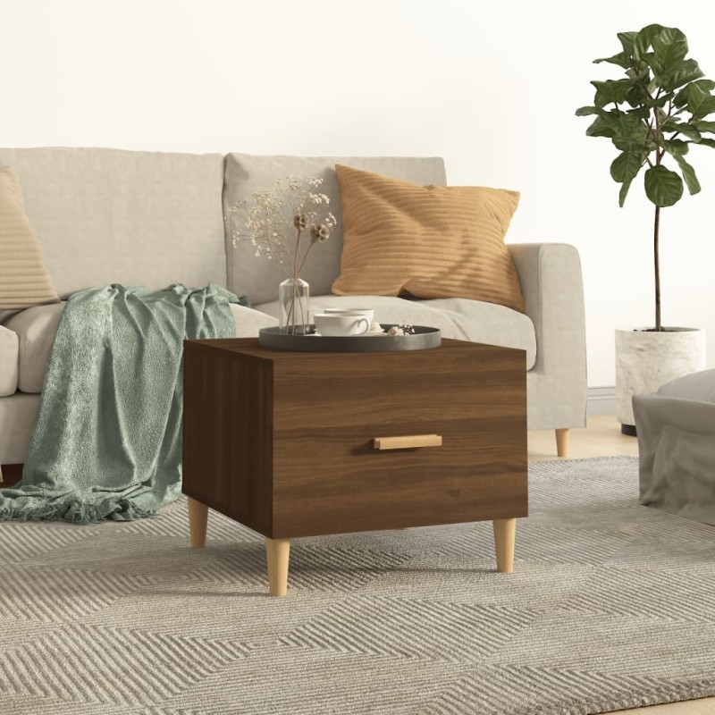 vidaXL Couchtisch Braun Eiche 50x50x40 cm Holzwerkstoff vidaXL Couchtisch Braun Eiche 50x50x40 cm Holzwerkstoff