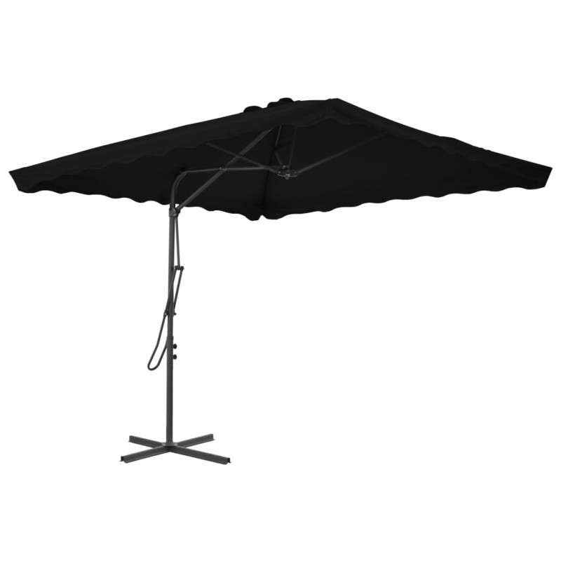 vidaXL Sonnenschirm mit Stahlmast Schwarz 250x250x230 cm vidaXL Sonnenschirm mit Stahlmast Schwarz 250x250x230 cm