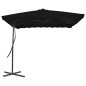 vidaXL Sonnenschirm mit Stahlmast Schwarz 250x250x230 cm vidaXL Sonnenschirm mit Stahlmast Schwarz 250x250x230 cm