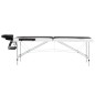 vidaXL Massageliege Klappbar 2-Zonen Aluminiumgestell Schwarz und Weiß vidaXL Massageliege Klappbar 2-Zonen Aluminiumgestell Schwarz und Weiß