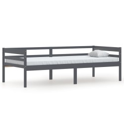 vidaXL Massivholzbett Dunkelgrau Kiefer 90x200 cm