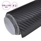 vidaXL Autofolien 2 Stk. 3D Schwarz 100x150 cm vidaXL Autofolien 2 Stk. 3D Schwarz 100x150 cm