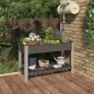 vidaXL Garten-Hochbeet mit Ablage Grau 120x50x75 cm WPC vidaXL Garten-Hochbeet mit Ablage Grau 120x50x75 cm WPC