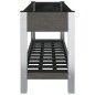 vidaXL Garten-Hochbeet mit Ablage Grau 120x50x75 cm WPC vidaXL Garten-Hochbeet mit Ablage Grau 120x50x75 cm WPC