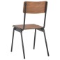 vidaXL Esszimmerstühle 4 Stk. Braun Massives Sperrholz und Stahl vidaXL Esszimmerstühle 4 Stk. Braun Massives Sperrholz und Stahl