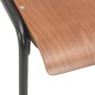 vidaXL Esszimmerstühle 4 Stk. Braun Massives Sperrholz und Stahl vidaXL Esszimmerstühle 4 Stk. Braun Massives Sperrholz und Stahl