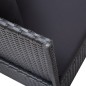 Garten-Sofabett mit Kissen Poly Rattan Schwarz Garten-Sofabett mit Kissen Poly Rattan Schwarz