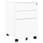 vidaXL Aktenschrank mit Rollen Weiß 39x45x60 cm Stahl vidaXL Aktenschrank mit Rollen Weiß 39x45x60 cm Stahl