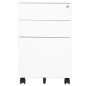 vidaXL Aktenschrank mit Rollen Weiß 39x45x60 cm Stahl vidaXL Aktenschrank mit Rollen Weiß 39x45x60 cm Stahl