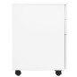 vidaXL Aktenschrank mit Rollen Weiß 39x45x60 cm Stahl vidaXL Aktenschrank mit Rollen Weiß 39x45x60 cm Stahl