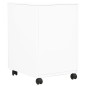 vidaXL Aktenschrank mit Rollen Weiß 39x45x60 cm Stahl vidaXL Aktenschrank mit Rollen Weiß 39x45x60 cm Stahl
