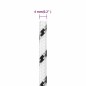 vidaXL Bootsseil Geflochten Weiß 4 mmx25 m Polyester vidaXL Bootsseil Geflochten Weiß 4 mmx25 m Polyester