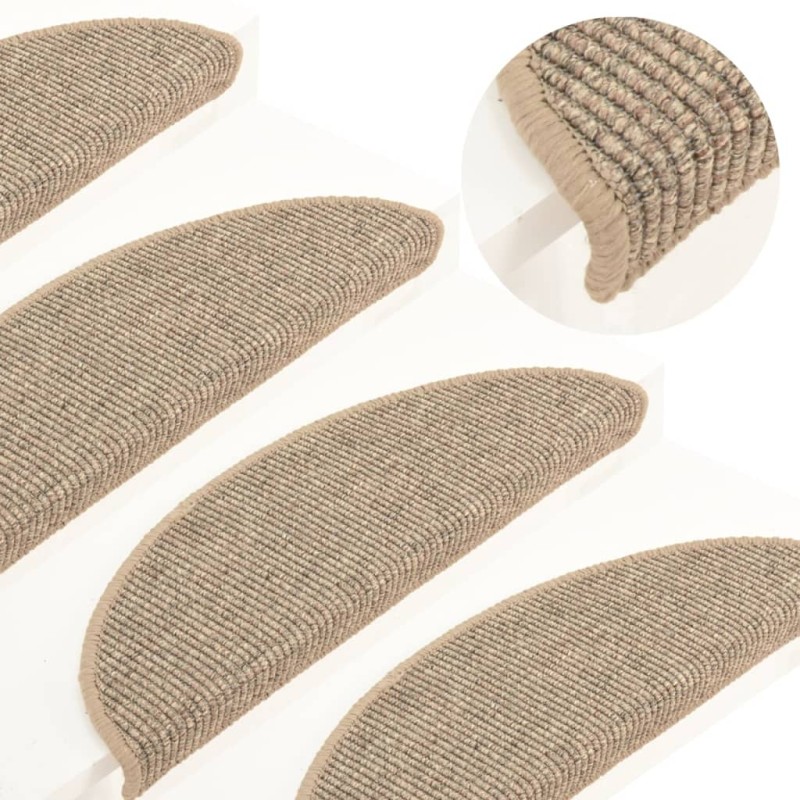 vidaXL Selbstklebende Treppenmatten 15 Stk. 56x17x3 cm Dunkelbeige vidaXL Selbstklebende Treppenmatten 15 Stk. 56x17x3 cm Dunkelbeige